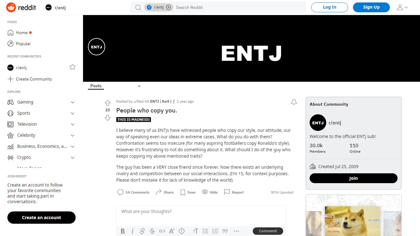 People who copy you. : entj - reddit.com