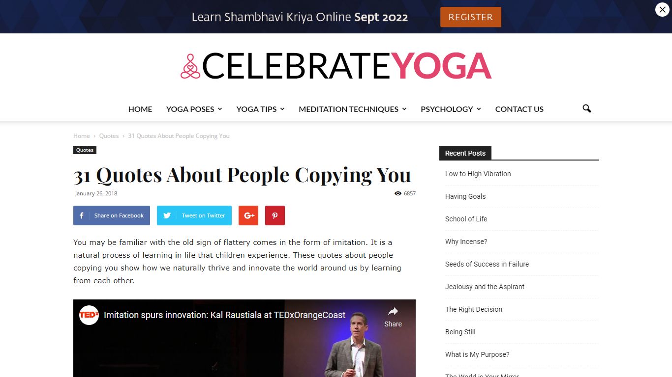 31 Quotes About People Copying You - Celebrate Yoga