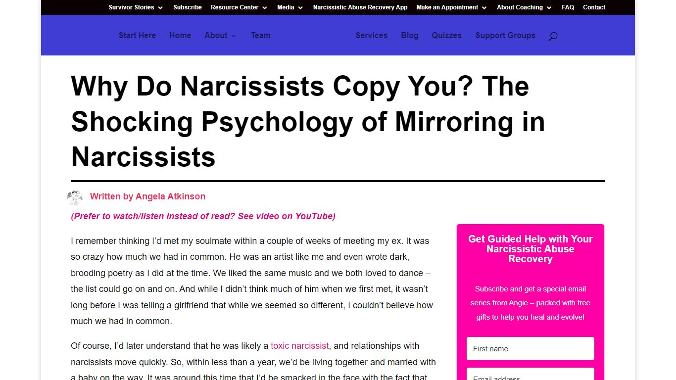 Why Do Narcissists Copy You? The Shocking Psychology of Mirroring in ...